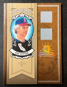 Camiseta deportiva Donruss Diamond Kings #HH-8 2005 Don Sutton 82/100 HOF Materials GU - Imagen 1 de 2