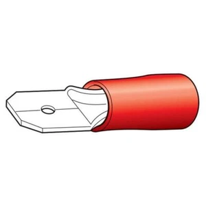 2 X Term/Insul Male Blade 6mm Red Pack 10 - Imagen 1 de 1
