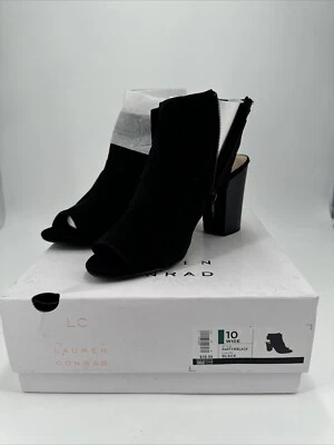 Botines LC Lauren Conrad para mujer negros de tacón alto talla 10 Foto 1 de 4