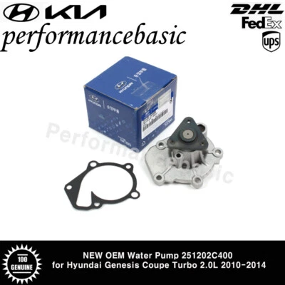 OEM Water Pump w Gasket 251202C400 for Hyundai Genesis Coupe Turbo 2.0L 10-14 - Image 1 of 2