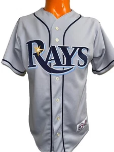 Majestic MLB Tampa Bay Rays Evan Longoria Jersey Men's Sz Small Gray USA Made C4 - Picture 1 of 10