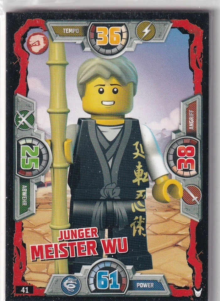 Lego Ninjago Series 3 TCG Collectible Cards No. 41 Young Master Wu - Image 1 of 1