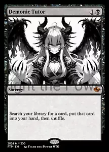 Demonic Tutor Anime Style Card For EDH and Playtest - Picture 1 of 3