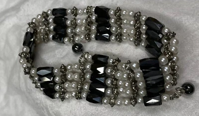 Hermosa pulsera gargantilla cuerda hematita magnética 36” tobillera belleza versátil Foto 1 de 4