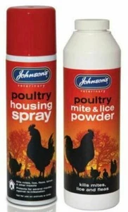 Johnson's Poultry Housing Spray Chicken Coops & Powder Mites Lice Multi Pack