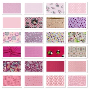 Stoffreste Stoffe Patchworkstoffe rosa 100% Baumwolle Reste 25x25cm Auswahl - Bild 1 von 20