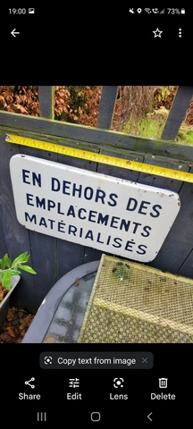 Vintage Original French Sign Plaque Metal Mancave Cover