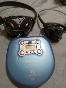 Vintage Panasonic Sl-Sx270 Portable Cd Disc Player Blue Portable Made In Japan