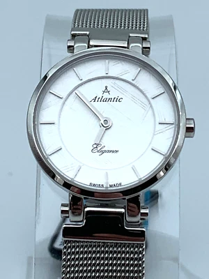 Atlantic Elegance Small Ladies Quartz Watch 29035.41.21 Silver MSRP $300 - Image 1 of 4