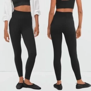 Everlane Women Leggings Sz S Black Renew High Rise Activewear Organic Recycled - Picture 1 of 4