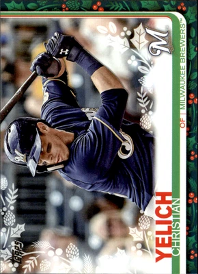 2019 Topps Holiday #HW72 Christian Yelich Milwaukee Brewers - Image 1 of 2