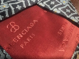 BALENCIAGA Corbata Hombre Azul Multicolor Elegante Seda Pura - Imagen 1 de 8