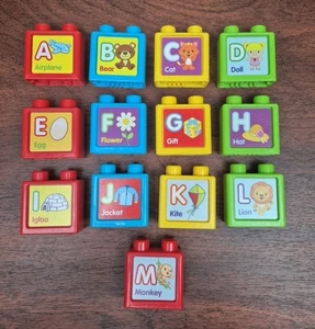 Lot of 13 VTech Sit-to-Stand Alphabet Train Replacement Letters Blocks - Picture 1 of 9