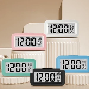 Contemporary Design LCD Clock with Temperature Monitor and Gradual Alarm Sound - Picture 1 of 71