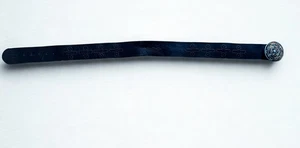 Sangiorgio Gürtel schwarz Herren Lrg Echtleder Made in Italy verzierte Metallschnalle - Bild 1 von 7