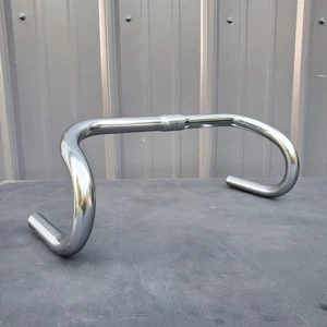 1984 Chrome Drop Handlebars 39cm 25.4mm Clamp Steel 390mm - Picture 1 of 8
