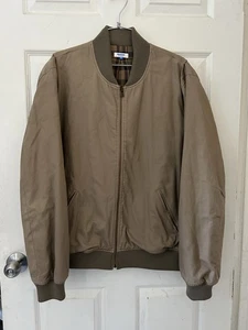 Madras by APC Flannel Lined Cotton Bomber Jacket Khaki Size XL Men - Picture 1 of 5