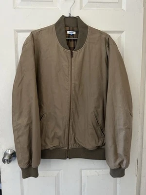Madras by APC Flannel Lined Cotton Bomber Jacket Khaki Size XL Men - Image 1 of 4