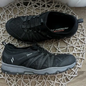 Skechers Damenschuhe Größe 7 schwarz Slipper Tennis Runner Memory Foam Leder  - Bild 1 von 11