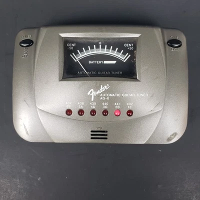Sintonizador de guitarra automático Fender AG6 gris bolsillo portátil a batería  Foto 1 de 3