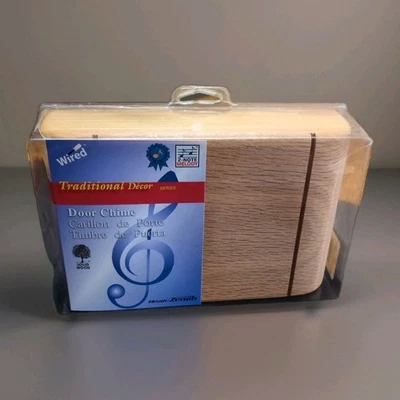 *NUEVO* Timbre de puerta Heath Zenith con cable 2 notas madera maciza decoración tradicional Foto 1 de 4