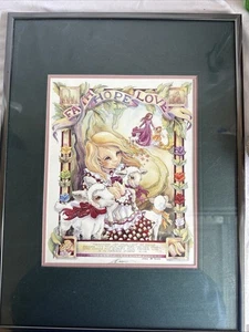 Impresión firmada por Jody Bergsma "Deja que tu luz brille" Valores de la mujer joven SUD enmarcados - Imagen 1 de 4