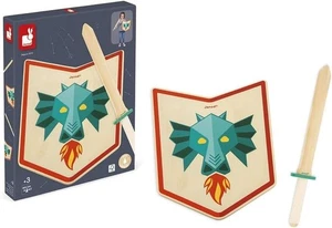 Set Cavaliere Drago Janod | Scudo e Spada in Legno Gioco di Finta - Foto 1 di 1