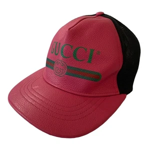 Gucci Hot Pink Leather Hat Size Medium NEW - Picture 1 of 8