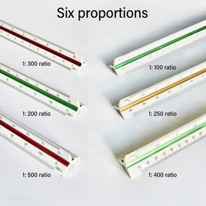 Tool Student Triangular Ruler Technical Ruler Architect Engineer Scale Ruler - Picture 1 of 11