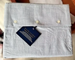 New Ralph Lauren Home Queen Extra Deep Fitted Sheet Workshirt Chambray $218 - Picture 1 of 8