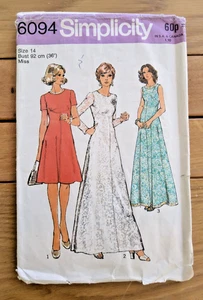 Simplicity Schnittmuster 6094 Misses Kleid in 2 Längen Größe 14 - Bild 1 von 3