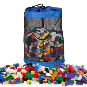 Kit de ladrillos de construcción Play Platoon 1100 piezas con bolsa de almacenamiento con cordón - Imagen 1 de 6