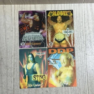 Little Caesars 1999 4 cartas 3-Dholo WWE juego completo nuevo sin caja. Juego WCW 3-D Hulk Hogan - Imagen 1 de 2