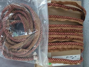 Upholstery cording 3/8" Cord , 1/2 " lip Bronze/Orange - 2 cuts Each 4.5yds - Picture 1 of 4