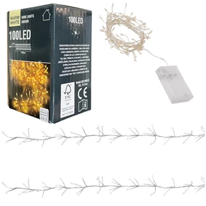 Lichterkette 100 LED warmweiß Batterie Weihnachten Deko Winter - Bild 1 von 4