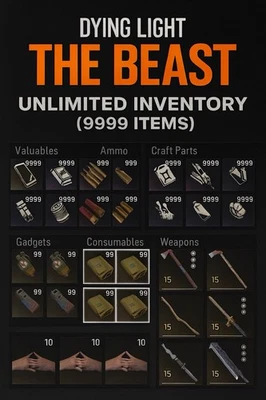 Dying Light The Beast In Game Items (PS5) EVERYTHING MAX DROPS - Image 1 of 4