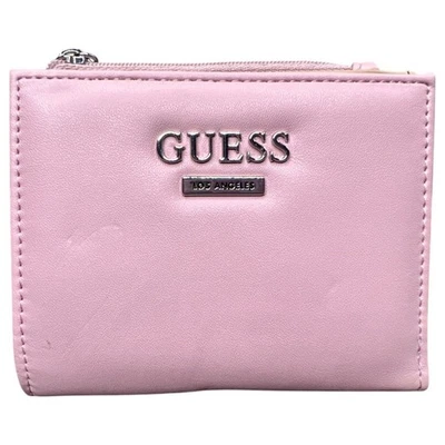 Guess Pink Leather Bifold Wallet Card Holder Coin Purse Los Angeles - Image 1 of 4