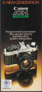 Canon 35mm AE-1 Program sales catalog brochure 1981 1984 Olympics - Picture 1 of 1