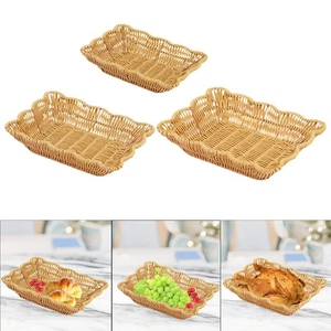 Rattan Storage Basket Desktop Cosmetic Sundries Organizer Large Capacity - Picture 1 of 21