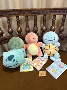 Charmander Squirtle Bulbasaur Ditto Transform Pokemon Center Japan 2016 6” Plush - Picture 1 of 12