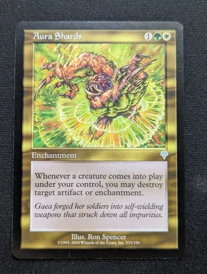 Aura Shards - Invasion - NM - MTG - Magic the Gathering - Green/White - Enchant - Image 1 of 4