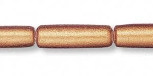 20 cuentas de tubo de vidrio prensado bronce cobre mate de 20x6 mm * - Imagen 1 de 1