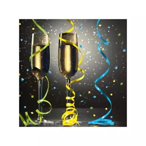New Years Eve Pop 16 Beverage Napkins Champagne Party - Picture 1 of 1