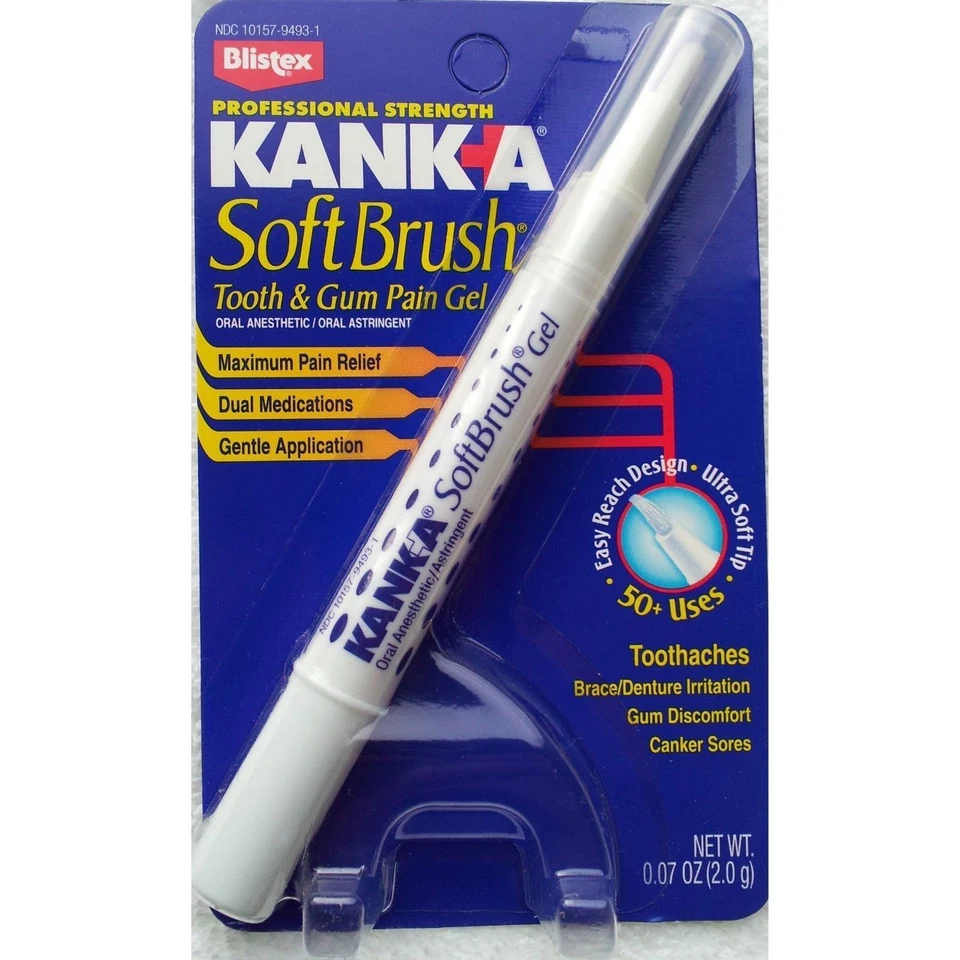 Kank-A Maximum Strength Soft Brush Tooth and Gum Pain Gel - White
