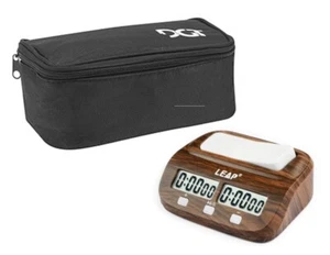 LEAP WOOD Schachuhr Digital Schach Timer Profi für Brettspiele mit TASCHE - Bild 1 von 6