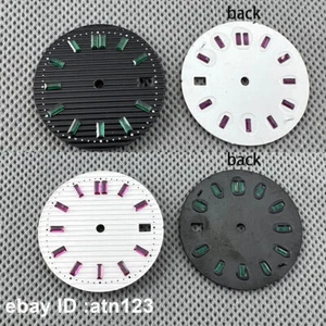 New 29mm black white sterile Watch Dial Fit NH35 NH36 Automatic Movement - Picture 1 of 12