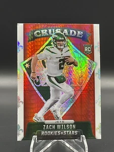 Panini Rookies & Stars Crusade 2021 rojo Prizm Zach Wilson radiocontrol CR-21 Jets Jaguars - Imagen 1 de 2