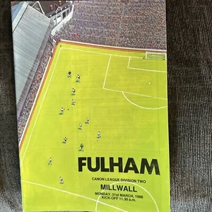 Fulham V Millwall 1985/86 Div Two Good Condition - Picture 1 of 2