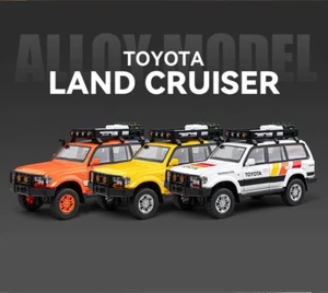 1:24 Toyota Land Cruiser LC80 Alloy Car Model Diecast Metal Sound Light Kids Toy - Picture 1 of 19