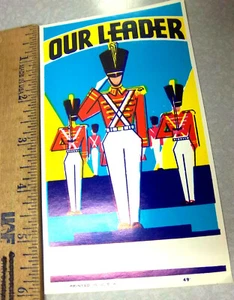 Vintage Original Etikett, 30er Jahre UNSER FÜHRER Besen Etikett fantastische Grafik & Farbe - Bild 1 von 1